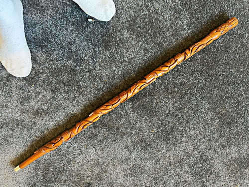 Hand carved brown wooden - hand,