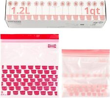 100x IKEA Resealable Freezer Food Bags - Reusable Double Seal Food Storage Bags
