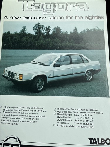 Talbot tagora saloon - talbot, sales