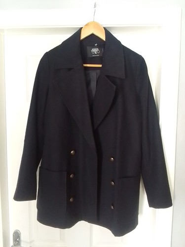New coat navy jacket - coat,