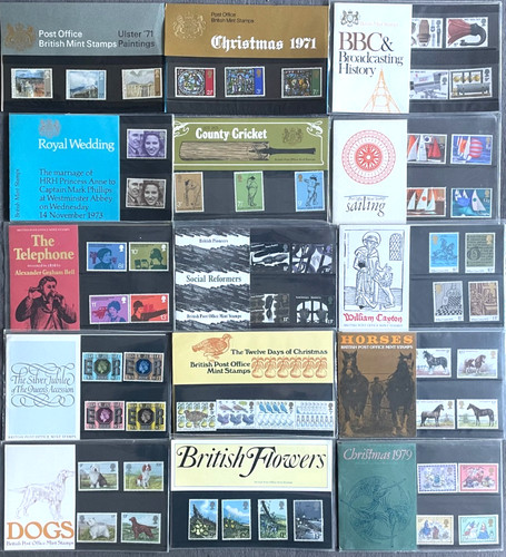 Presentation packs mnh 1971 - gb,