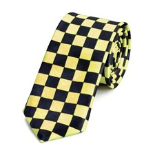 Mens Tie Plain Slim Skinny Smart Party Wedding Thin Tartan Striped Neck Tie