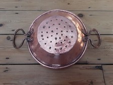 vintage copper colander