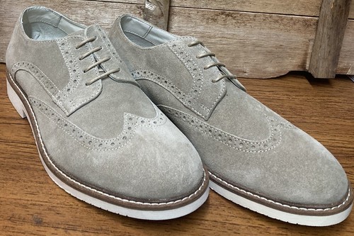New mens tan suede - suede, 4