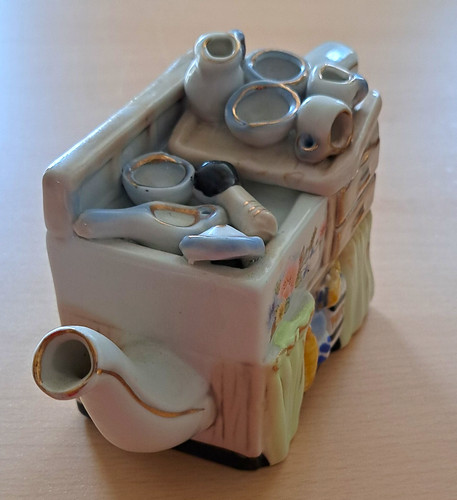 Novelty ceramic floral teapot - ceramic,