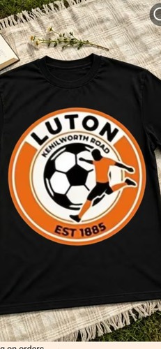 Luton town black shirt - black, t-shirt