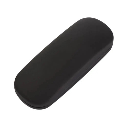 Glasses case leather black new - black,