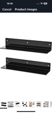 Sezanrpt 20” Acrylic Wall Shelf’s Black. 2pack