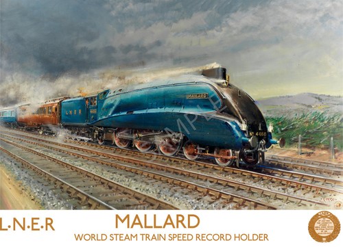 Vintage railway poster - vintage, mallard