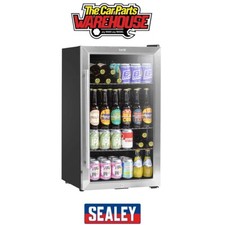 Sealey DH31 Baridi Wine, Beer & Drinks Fridge 85L Capacity - Stainless S