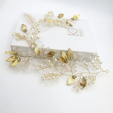 Gold Leaf Branch Hair Vine for