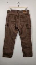 CE Schmidt Canvas Carpenter  Trousers Men's 34x32 Brown Workwear  Tool Pocket