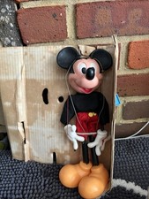 Rare Vintage Mickey Mouse Puppet By  Walt Disney With Action Frame Control