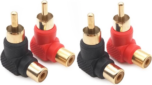 Pack gold plated rca - 4-pack, 90°