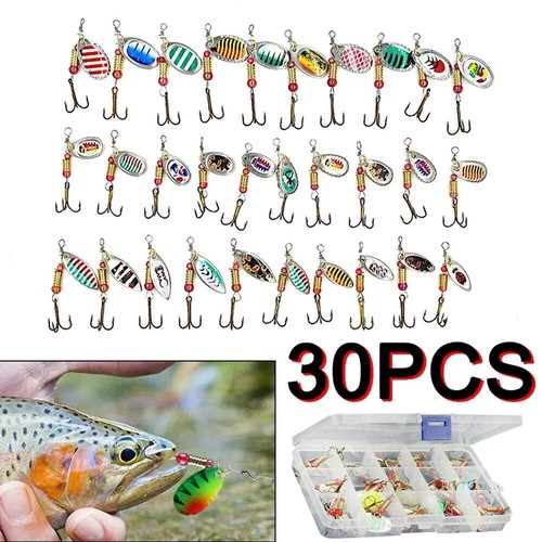 30x metal spinners fishing - metal,