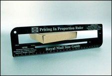 BLACK- Ruler Royal Mail PPI Letter Size Guide Post Office Price Postage Template