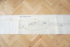 1903 Ilfracombe Station LSWR Railway Linen Drawing Diagram Track Map