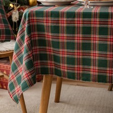 Cotton Plaid Check Tablecloth