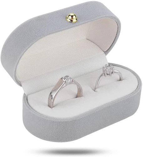 Double ring box velvet - ring,