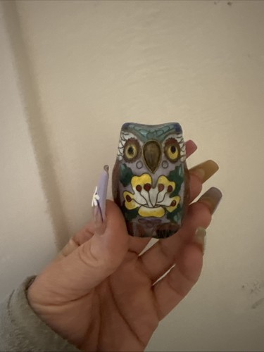 Vintage cloisonné enamel owl - vintage,