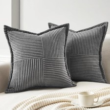 Topfinel Cushions 30cm x 30cm Pack of 2 Beige Cushion Covers