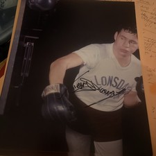 Hitting Speedbag TERRY DOWNES Signed Boxing Photo. Boxing Memorabilia