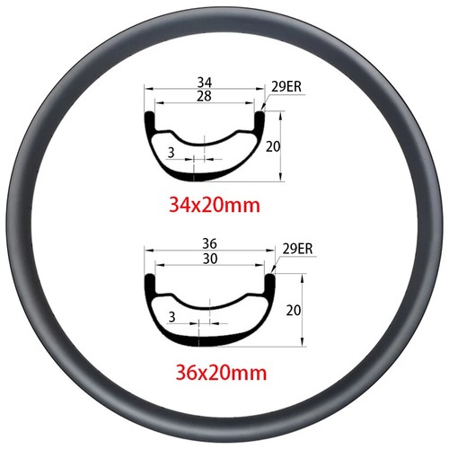 Mtb bicycle carbon rim 29er - carbon,