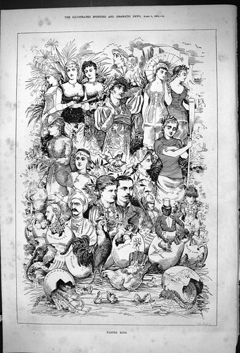 Old antique print - old, easter