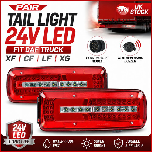 Pair tail light 24v led - pair, rear