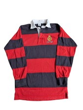 Royal Yacht Britannia Red & Navy Rugby Shirt Medium Free Post See Measurements 