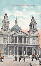 POSTCARD - LONDON - ST PAULS CATHEDRAL - WEST FRONT  - NO DATE - PRE 1918