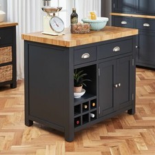 Kitchen Island with Solid Oak