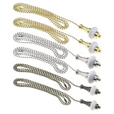2x Light Pull Chain Cord Brass