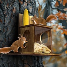 Squirrel Feeder Solid Wood