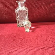 Vintage Cut Glass Small Decanter Perfume bottle Liquor Decanter