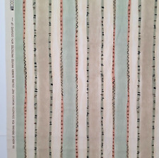 Beige Cream Teal Stripes 5th Ave Covington Decor Upholstery Fabric 2.5YD x 57"W