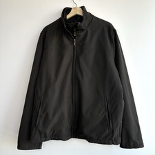 Chaps Ralph Lauren Jacket Mens Size LARGE Brown Harrington Bomber Coat