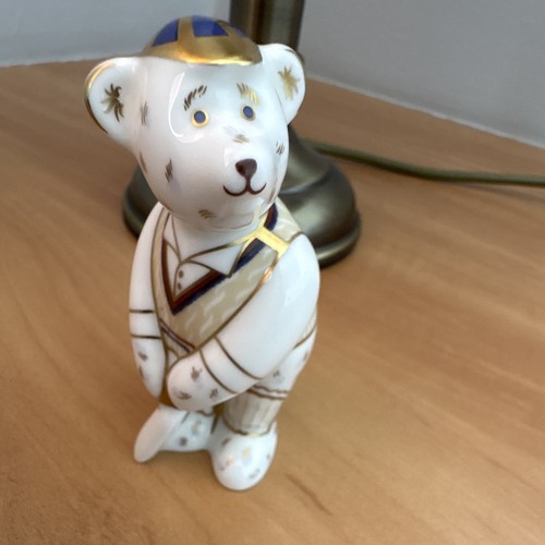 Hand painted ceramic bear - painted,
