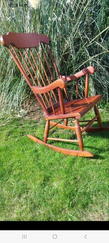 Vintage wooden rocking - rocking, chair