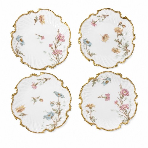 Antique set four scalloped - antique,