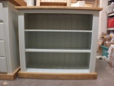 SOMERSET PAINTED 120CM BOOKCASE HAND MADE SOLID PINE - F&B PALE POWDER
