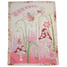 100% Cotton Hand Stitched Bed Quilt - Single(150x225cms) - Powell Craft -Fairies