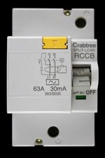 CRABTREE 63 AMP 30mA DOUBLE