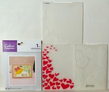 Crafter's Companion Embossing Folders - 3D Christmas Bells & Flourish, Hearts