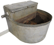 Vintage Large Wall Half Moon Style Galvanised Water Tank Trough Garden Planter