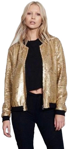 Women sequin glitter bomber - glitter,
