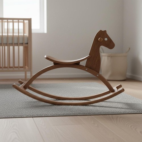 Wooden rocking horse safe - wooden,