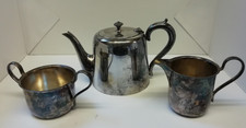 EPNS silver  vintage tea set teapot milk jug sugar bowl