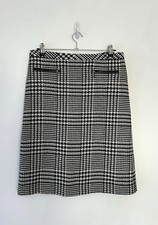 Marks & Spencer Skirt Women's Houndstooth Wool Mix Lined Pencil Size 14