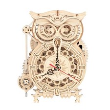 Robotime Owl Clock Wooden 3D
